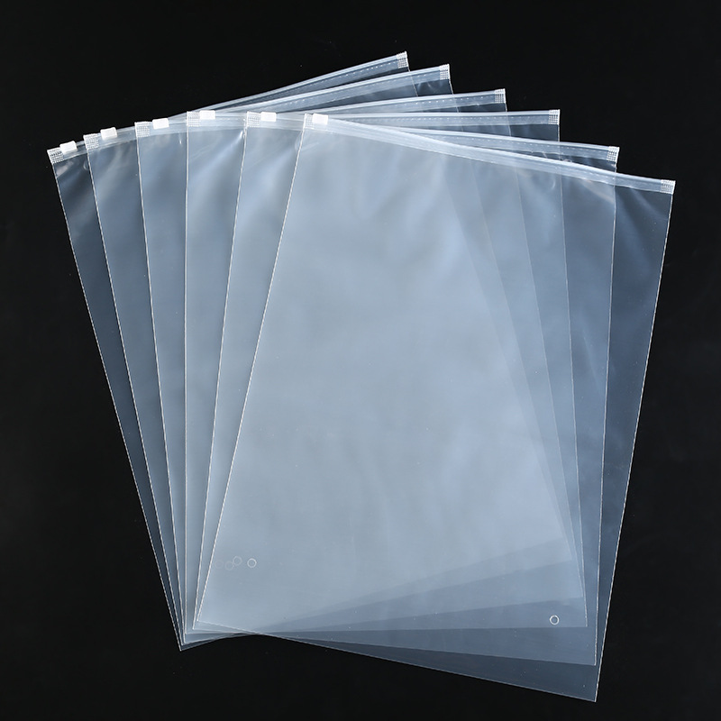Transparent zipper bag, 20*28 pairs, 8 threads detail image 1