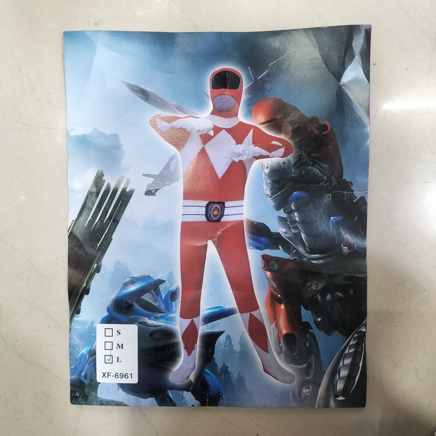 Wholesale of children's Red Dinosaur Team Halloween party costumes, performance costumes and stage costumes