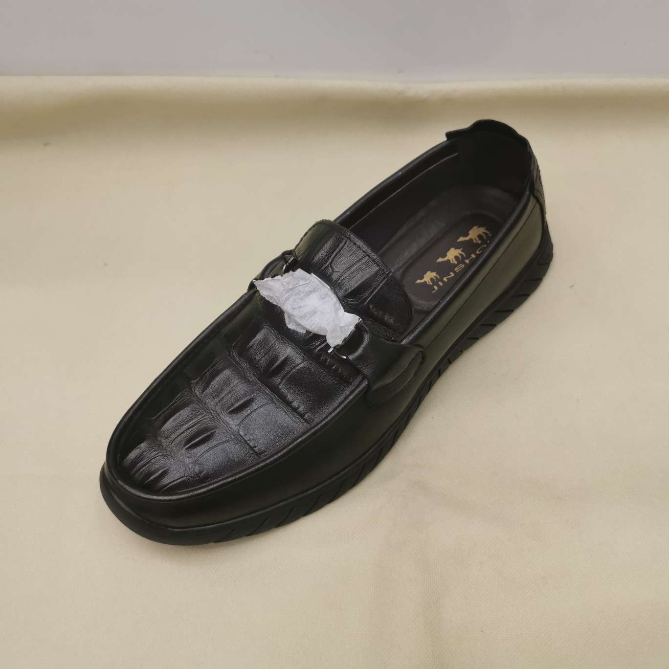 男士真皮鞋库存尾货特价处理真皮鞋牛皮男鞋一脚蹬商务休闲男皮鞋透气软底豆豆鞋春秋男士真皮豆豆鞋详情图2