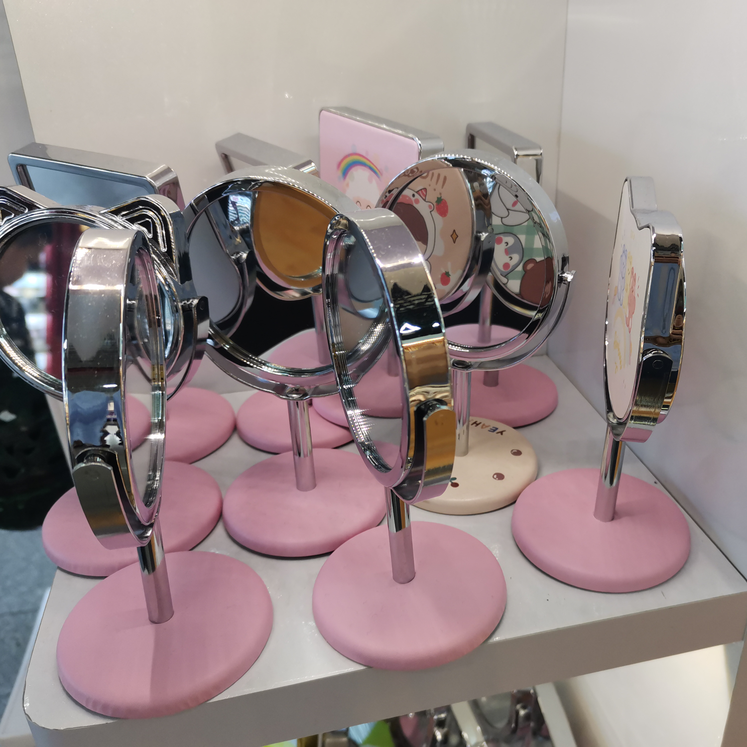 圆形卡通 形状小清新台镜