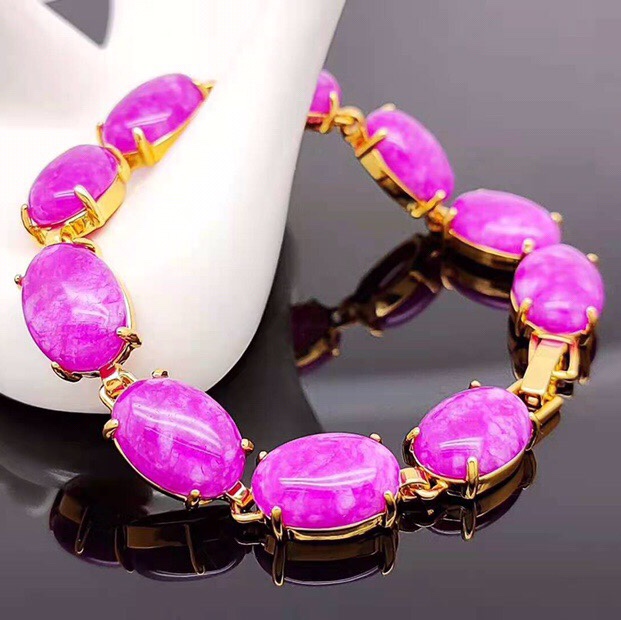 Large egg-shaped suede bracelet, thumbnail