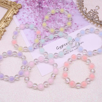 New children's acrylic bright bead candy bracelet girls pumpkin bead bracelet jewelry