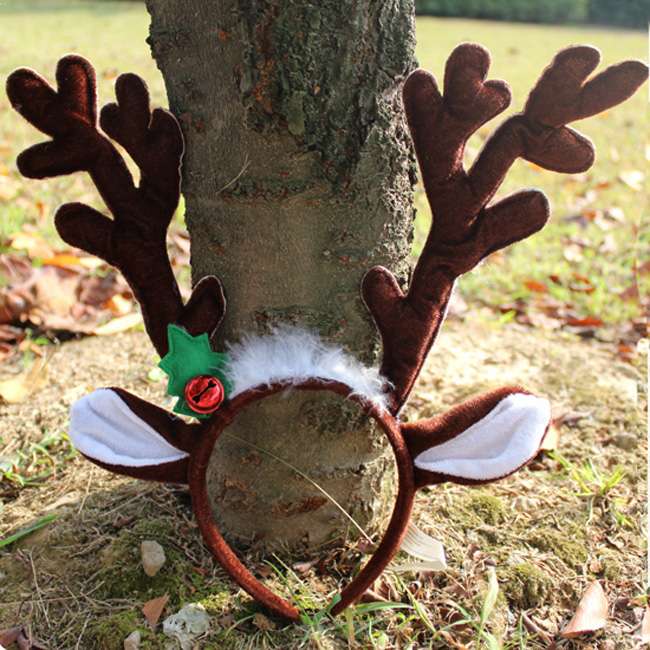 圣诞头箍发箍圣诞帽鹿角饰品小鹿雪人头箍圣诞老人头饰发箍发簪15产品图