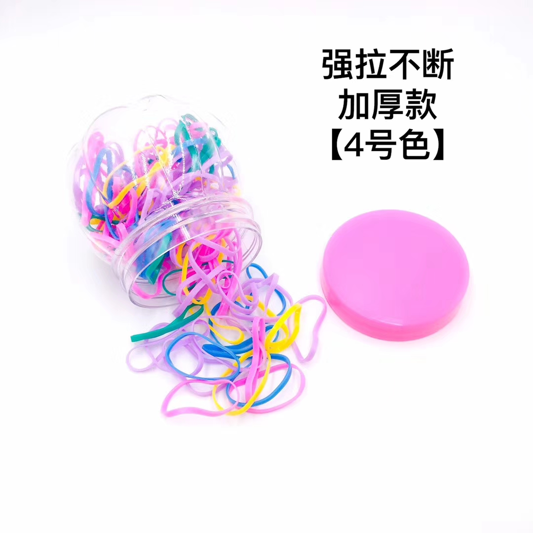 Children's rubber band hair bands can be pulled unbreakable. 12 cans in a large pack Specification image