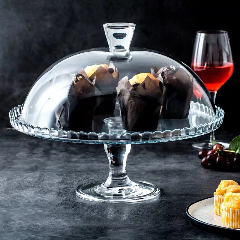 Crystal Plate Glass Plate Fruit Plate Decorative Dish Glass Products 096