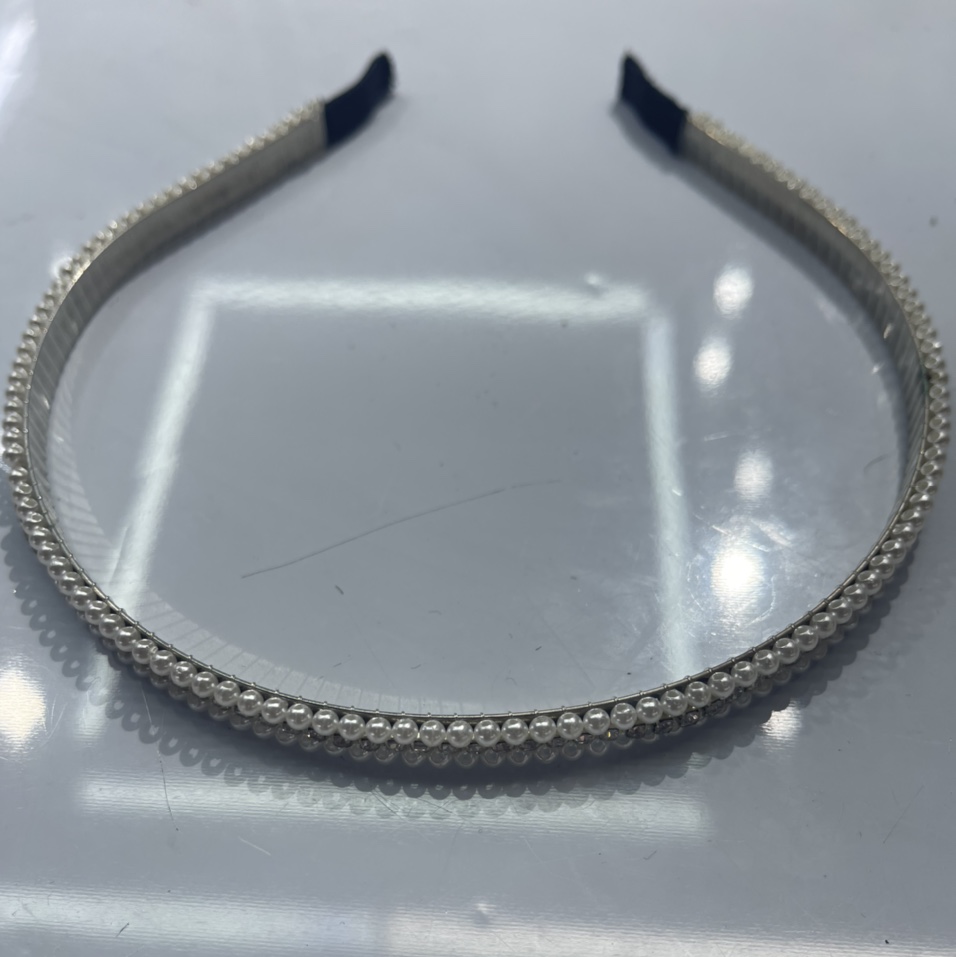 High light pearl iron buckle South Korean cloth baotou handmade Internet celebrity