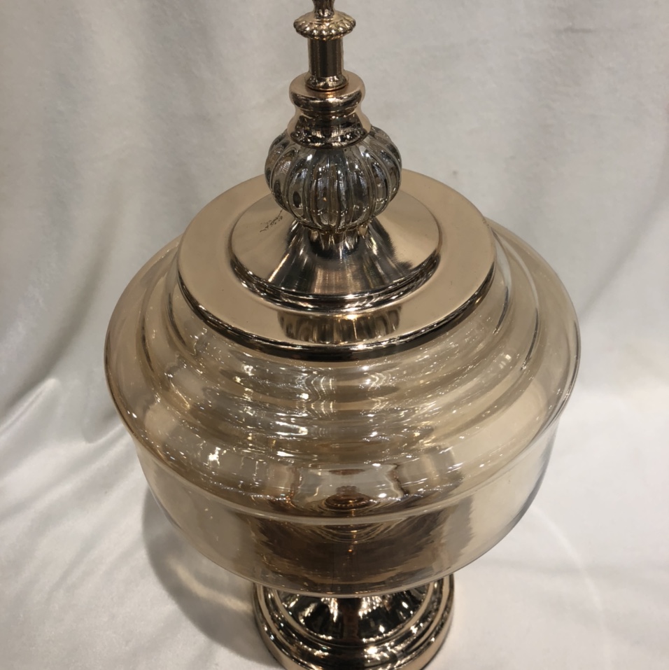Nordic light luxury metal glass sugar jar creative home living room bedroom table decoration pieces thumbnail