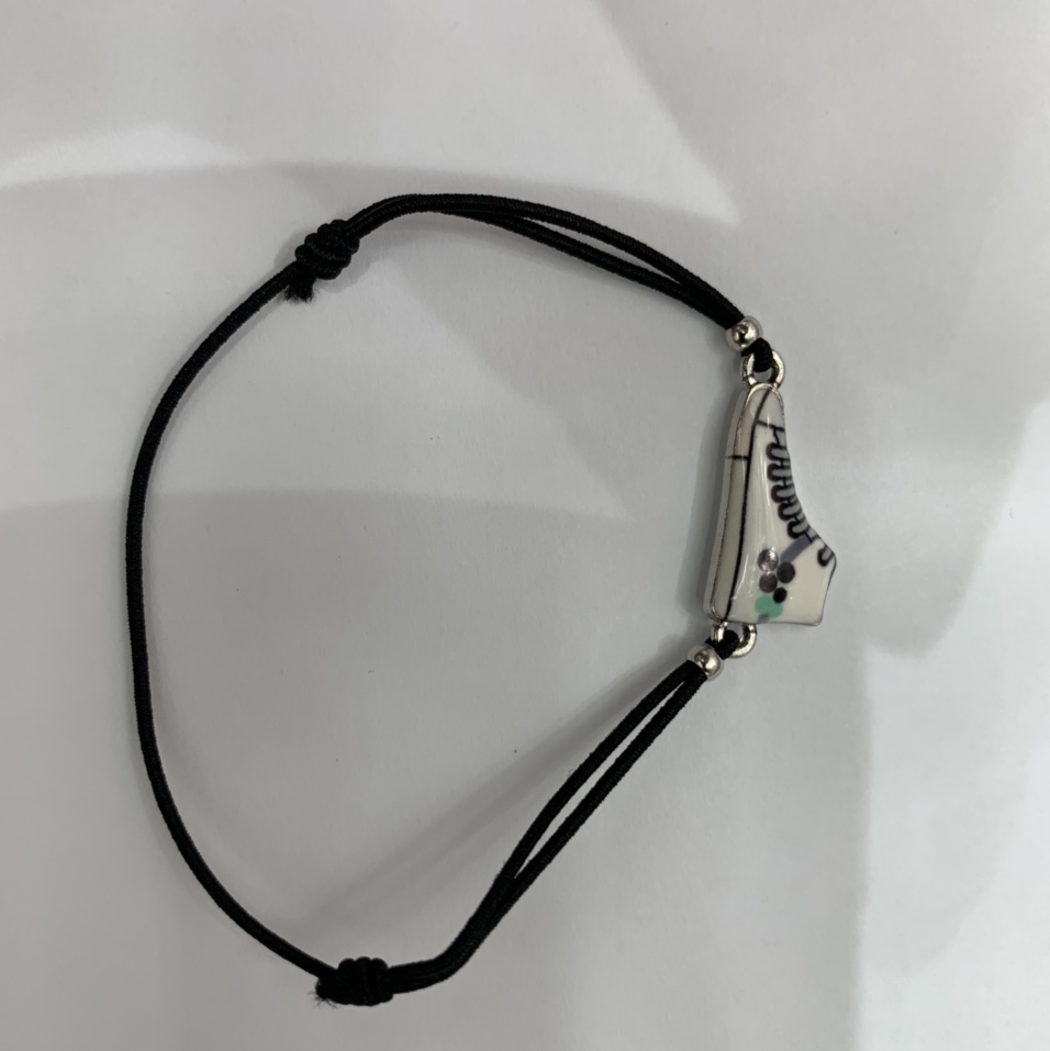 夏天爆款高帮运动鞋环保合金幸运手链之黑色弹力绳系列之008