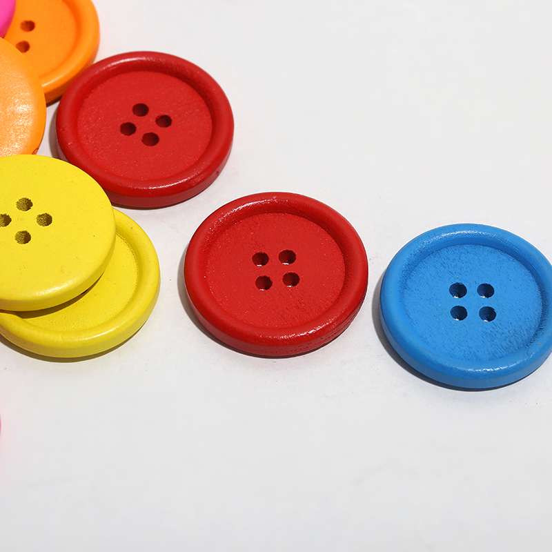 木头纽扣彩色纽扣彩印打标纽扣服装辅料配饰厂家直销详情图4