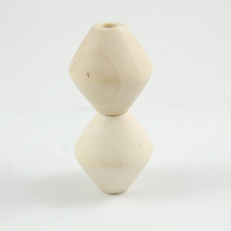 DIY jewelry accessories 30*30MM large-hole rhombic wooden bead tassel bag accessories, wooden loose bead accessories wholesale 1 Application Scenario