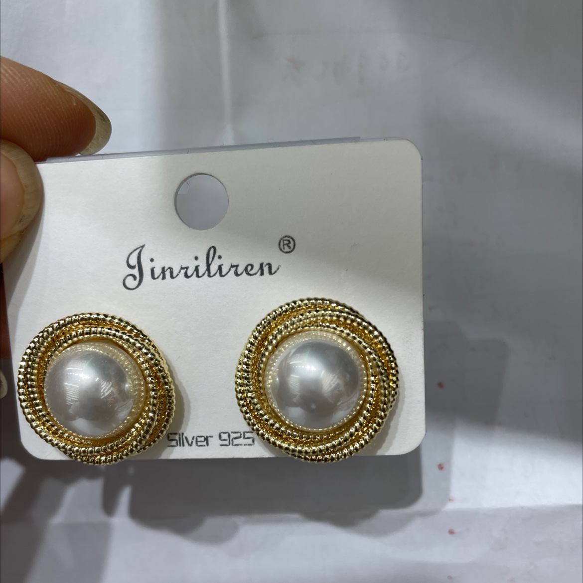 Today beauty Korean earrings pearl design geometric pattern simple generous sweet