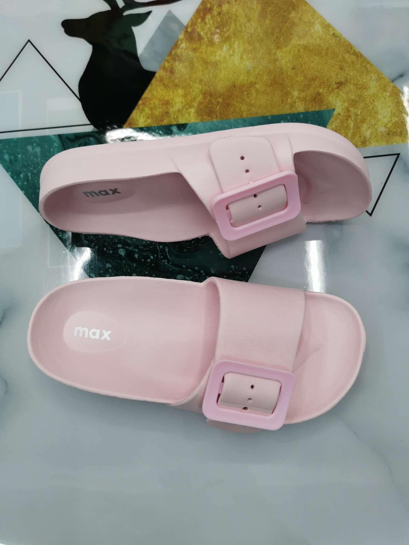Custom-made EVA single-button flip-flops details Picture