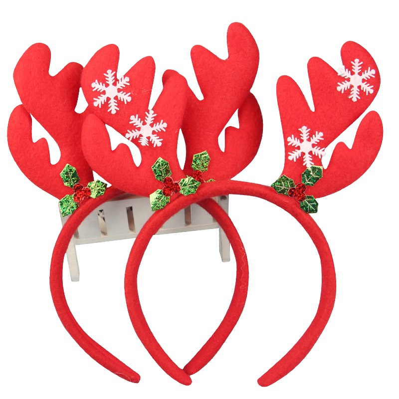 圣诞头箍发箍圣诞帽鹿角饰品小鹿雪人头箍圣诞老人头饰发箍发簪3