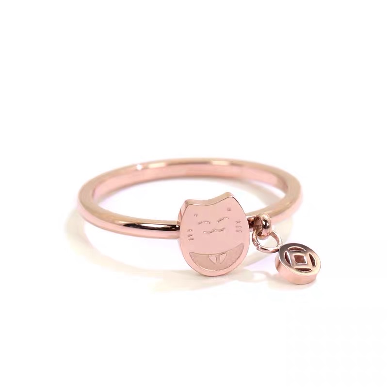 Stainless steel ring, simple and fashionable index finger ring, personalized ring for students details Picture