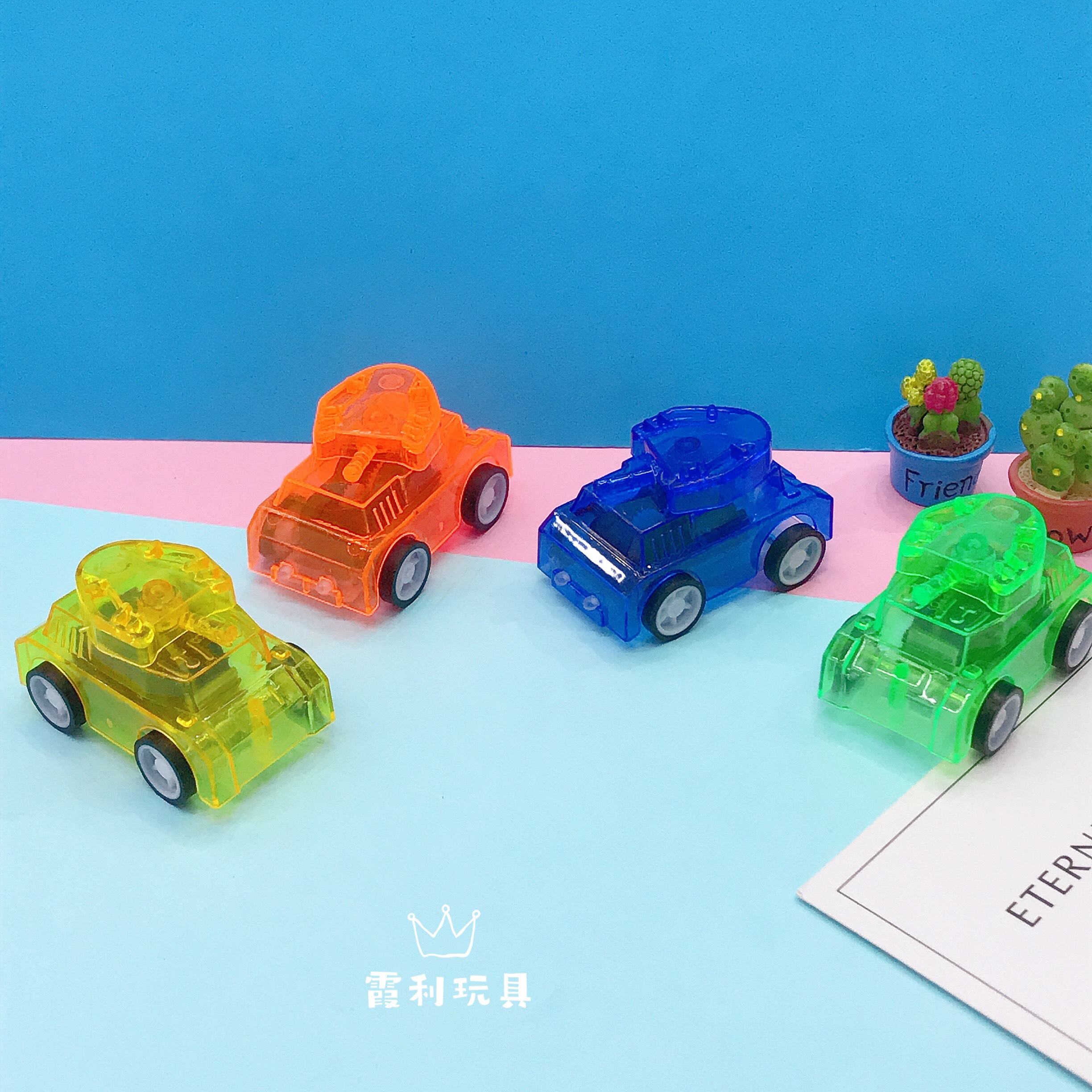 Transparent Rebound tank children's plastic toy gift gacha detail image 1