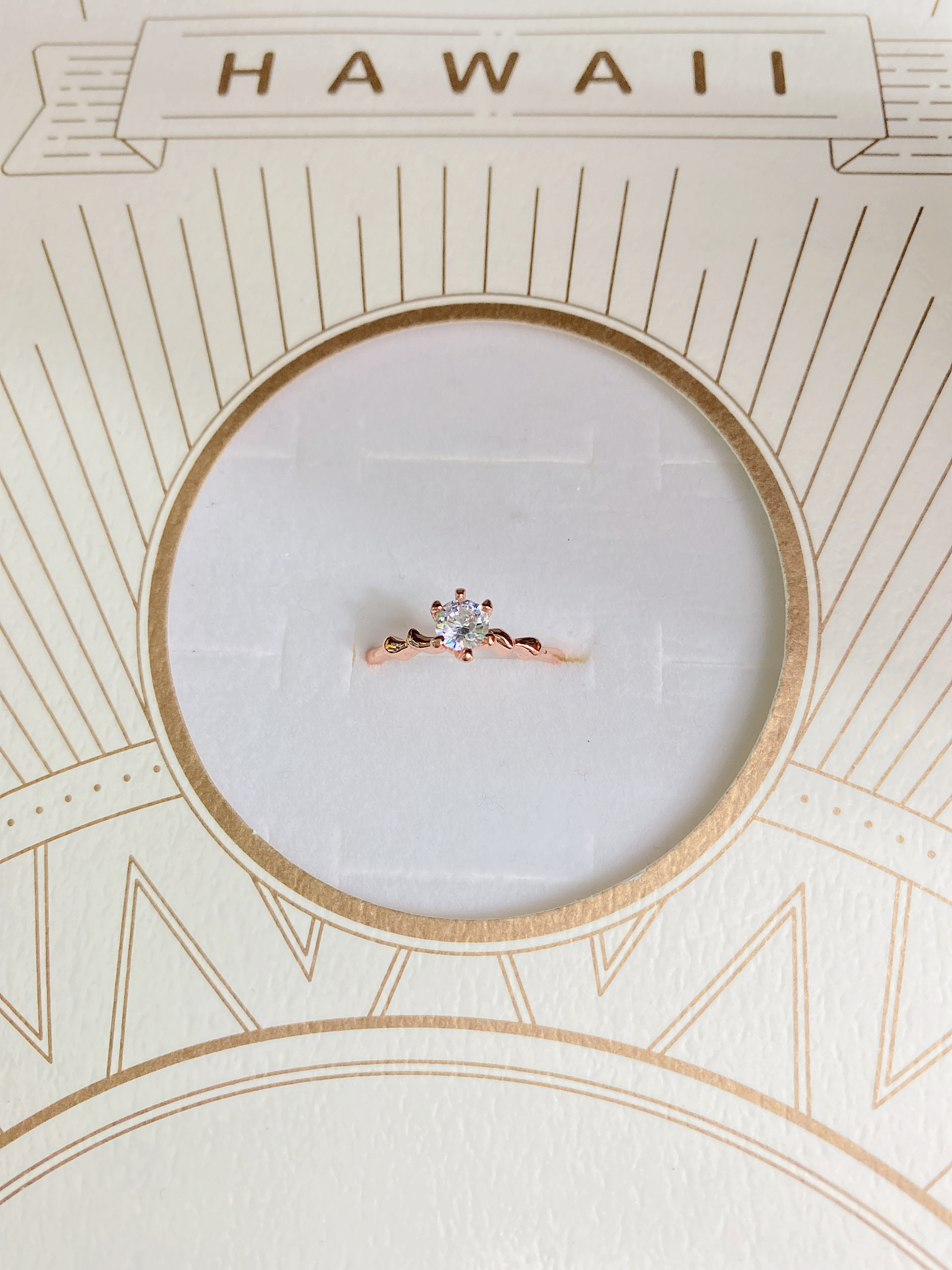 电镀玫瑰金保色4⃣️厘锆石流行百搭款女士戒指11号产品图