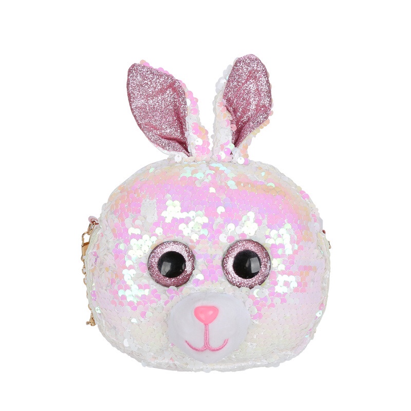 Sequined rabbit children's bag for women, new cute single-shoulder bag for boys and girls, chain parent-child crossbody bag