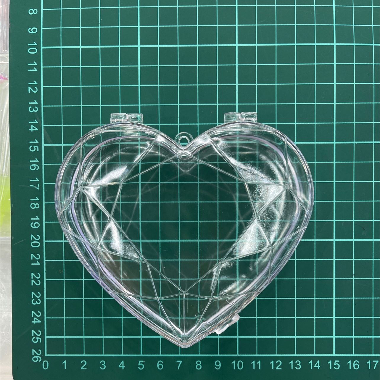 Square storage box ps cut heart empty box