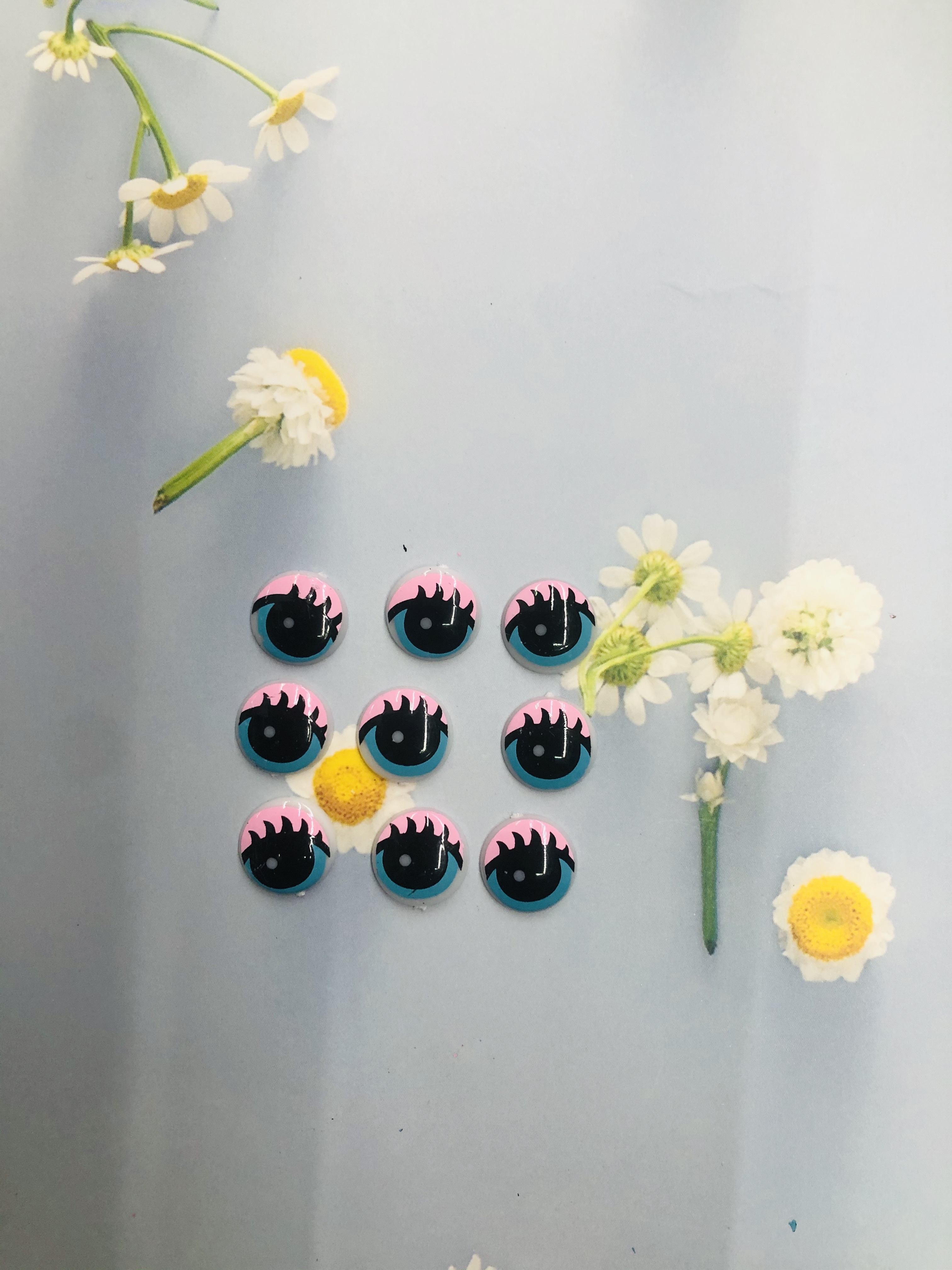 Eye Accessories, 14Mm Flat Bottom Cartoon Colored Eyes, Hairball Accessories Handmade Diy Accessories details Picture