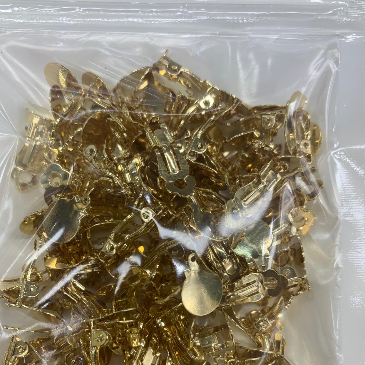 真金耳夹，饰品配件