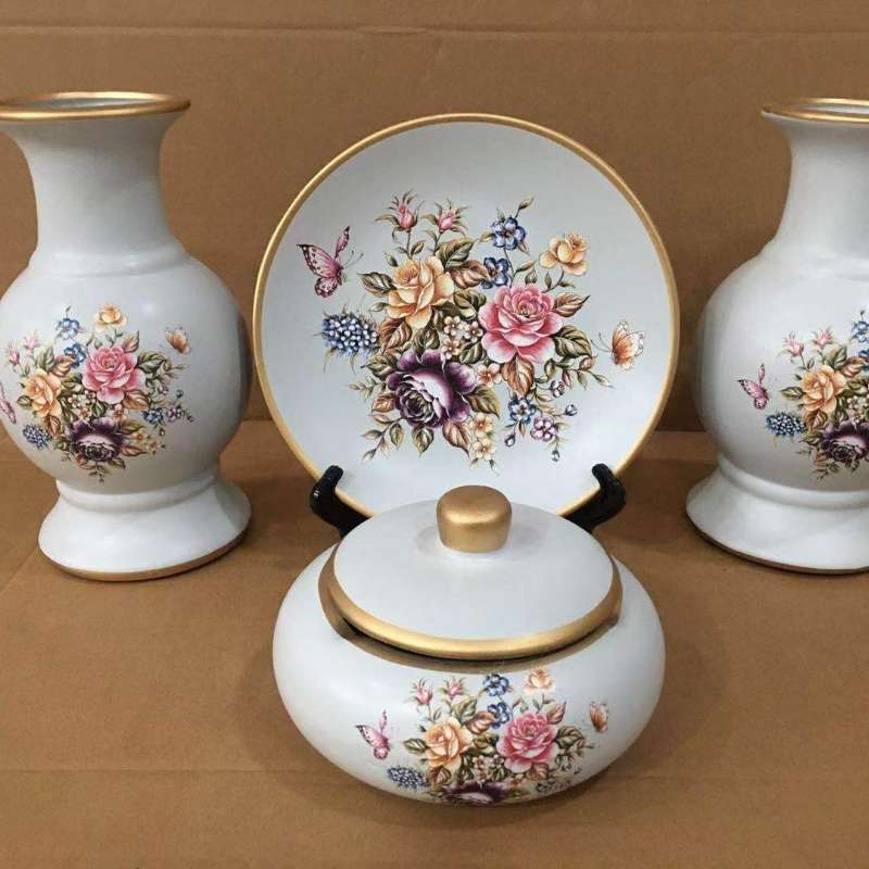 陶瓷花瓶摆件/婚庆软装酒店/工艺品礼品白底实物图