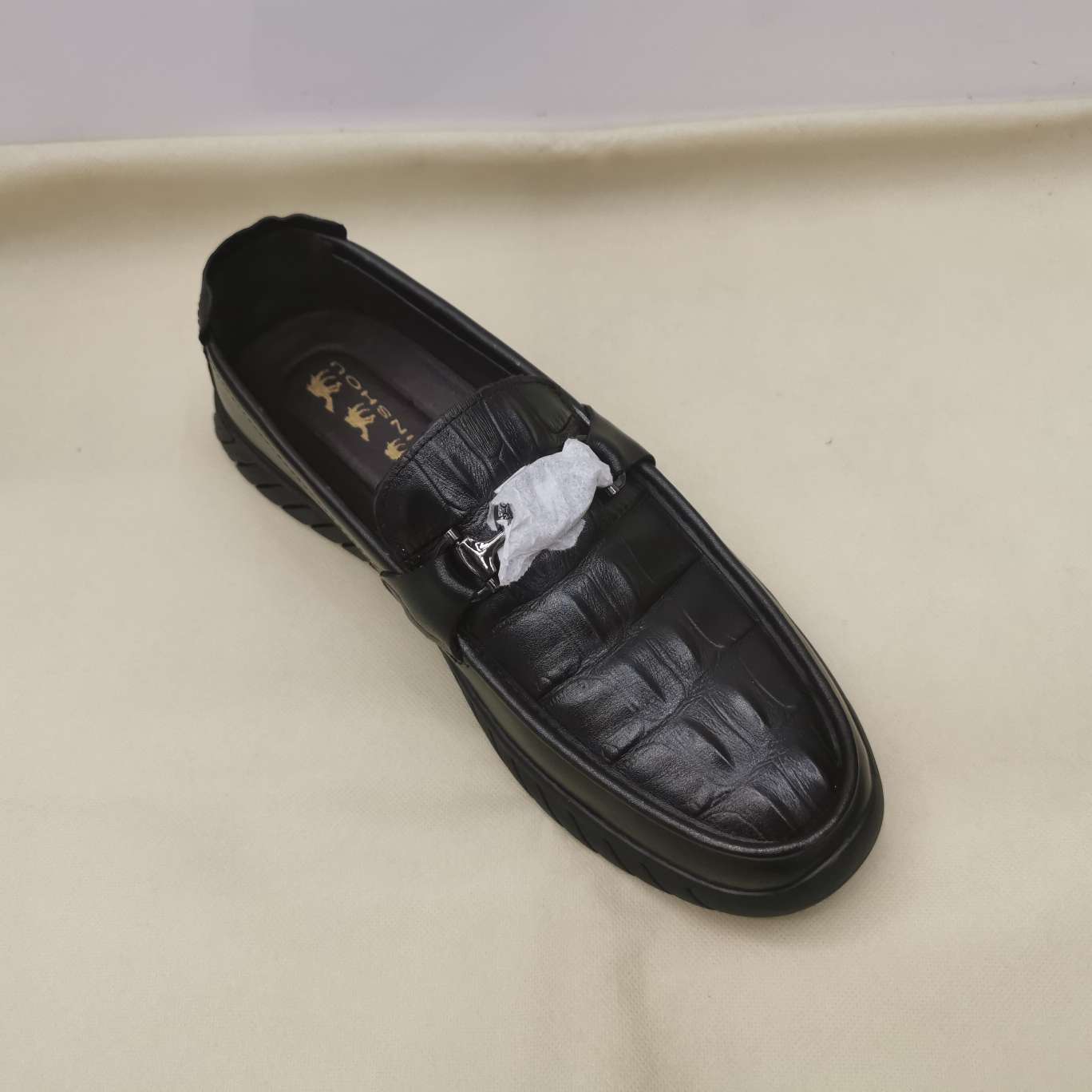 男士真皮鞋库存尾货特价处理真皮鞋牛皮男鞋一脚蹬商务休闲男皮鞋透气软底豆豆鞋春秋男士真皮豆豆鞋详情图1