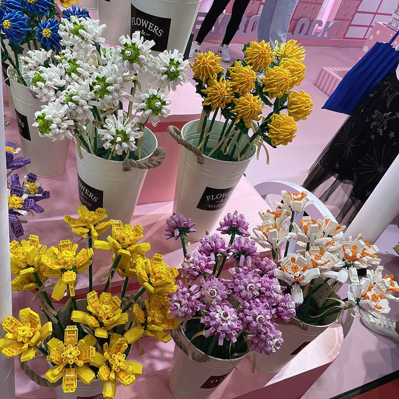Senbao Flower Shop Valentine's Day Bouquet Assembly Small Particle Building Block Model Toy Girl Gift 7 Specification image