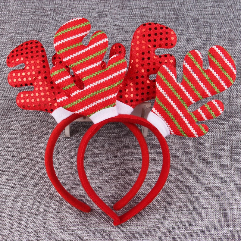 圣诞头箍发箍圣诞帽鹿角饰品小鹿雪人头箍圣诞老人头饰发箍发簪