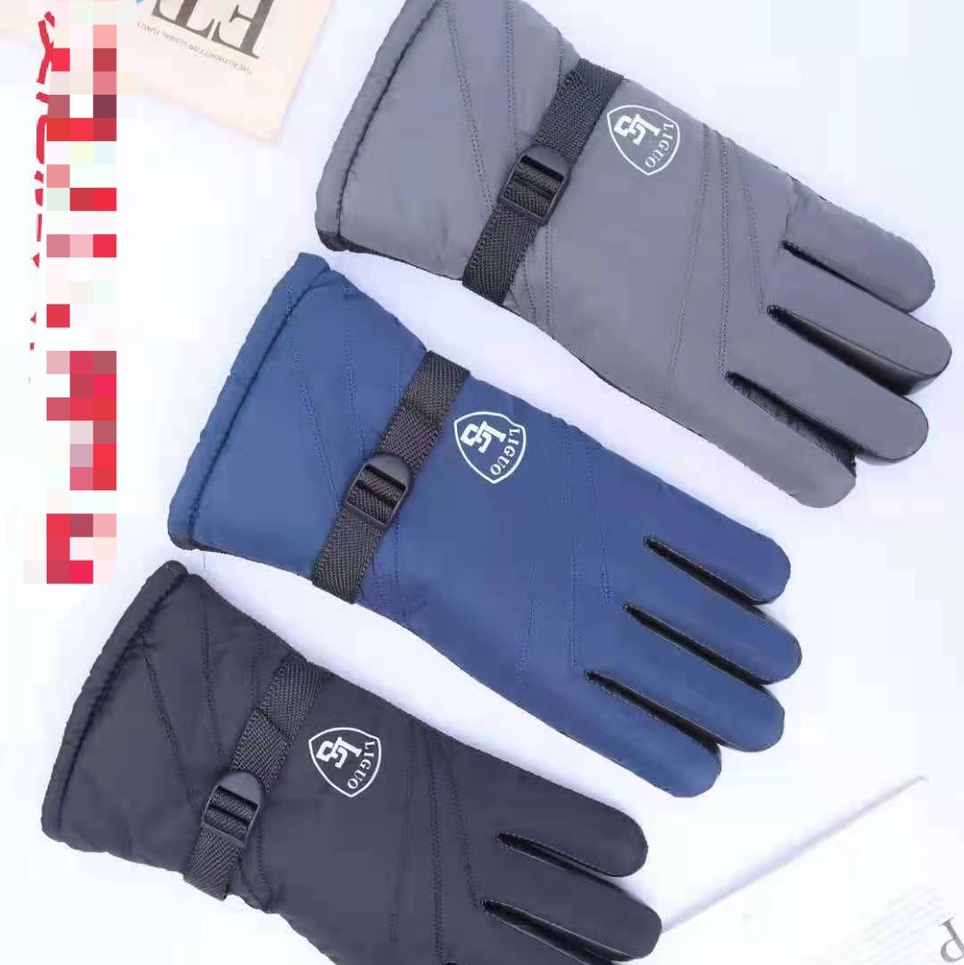 Winter gloves wholesale thickened large cotton and fleece gloves winter men fashion new bike households plus cotton warm spot shield letters