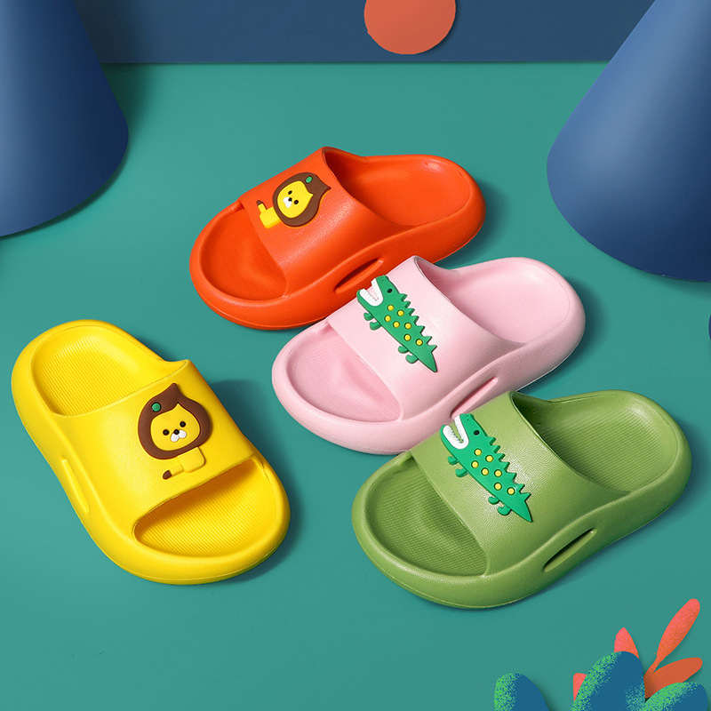 Children eva Shat slippers women's summer indoor thick bottom cartoon slippers men's bathroom soft bottom flip-flops