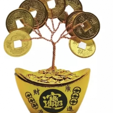 铜钱发财树13元宝工艺品礼品酒柜装饰品客厅开业