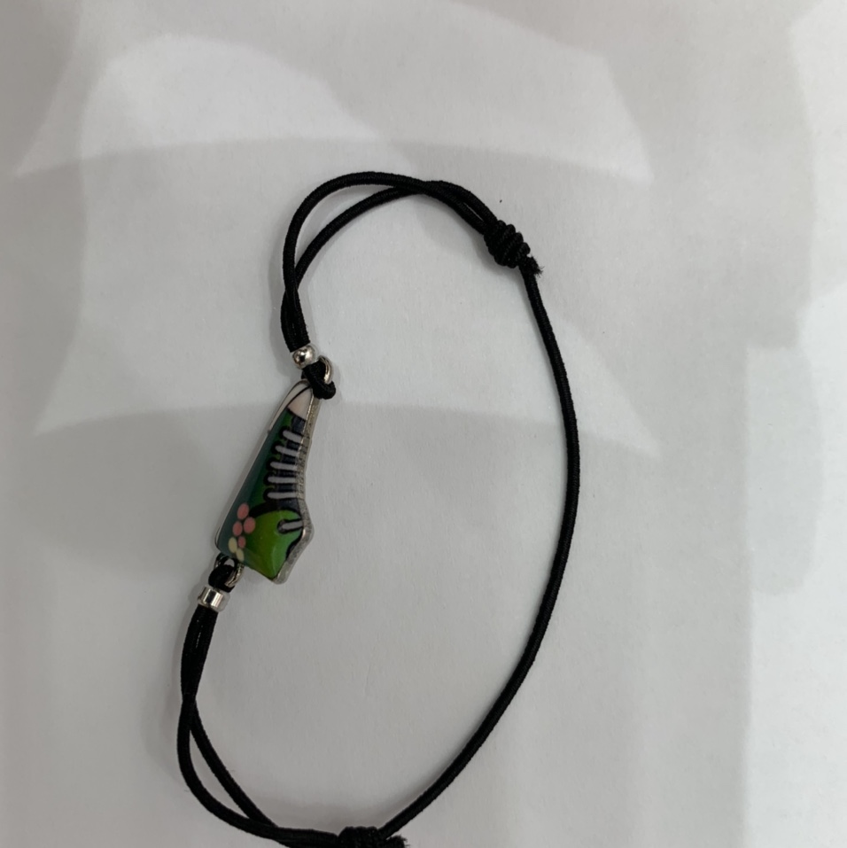 夏天爆款高帮运动鞋环保合金幸运手链之黑色弹力绳系列之006