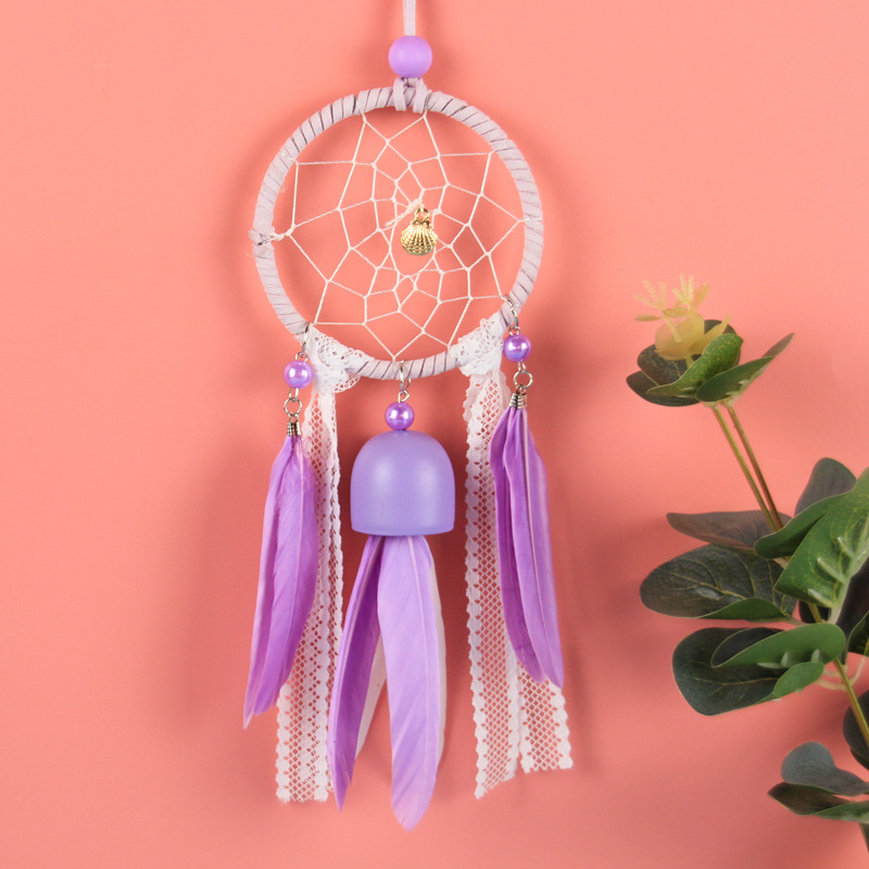 创意新款捕梦网汽车铃铛挂件可爱高档个性后视镜挂饰时尚车内装饰产品图