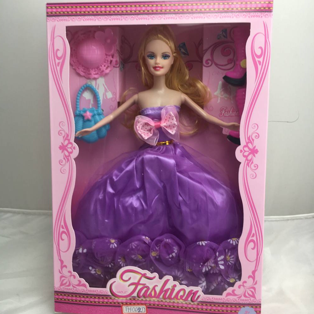11.5-inch solid Barbie box set purple dress doll