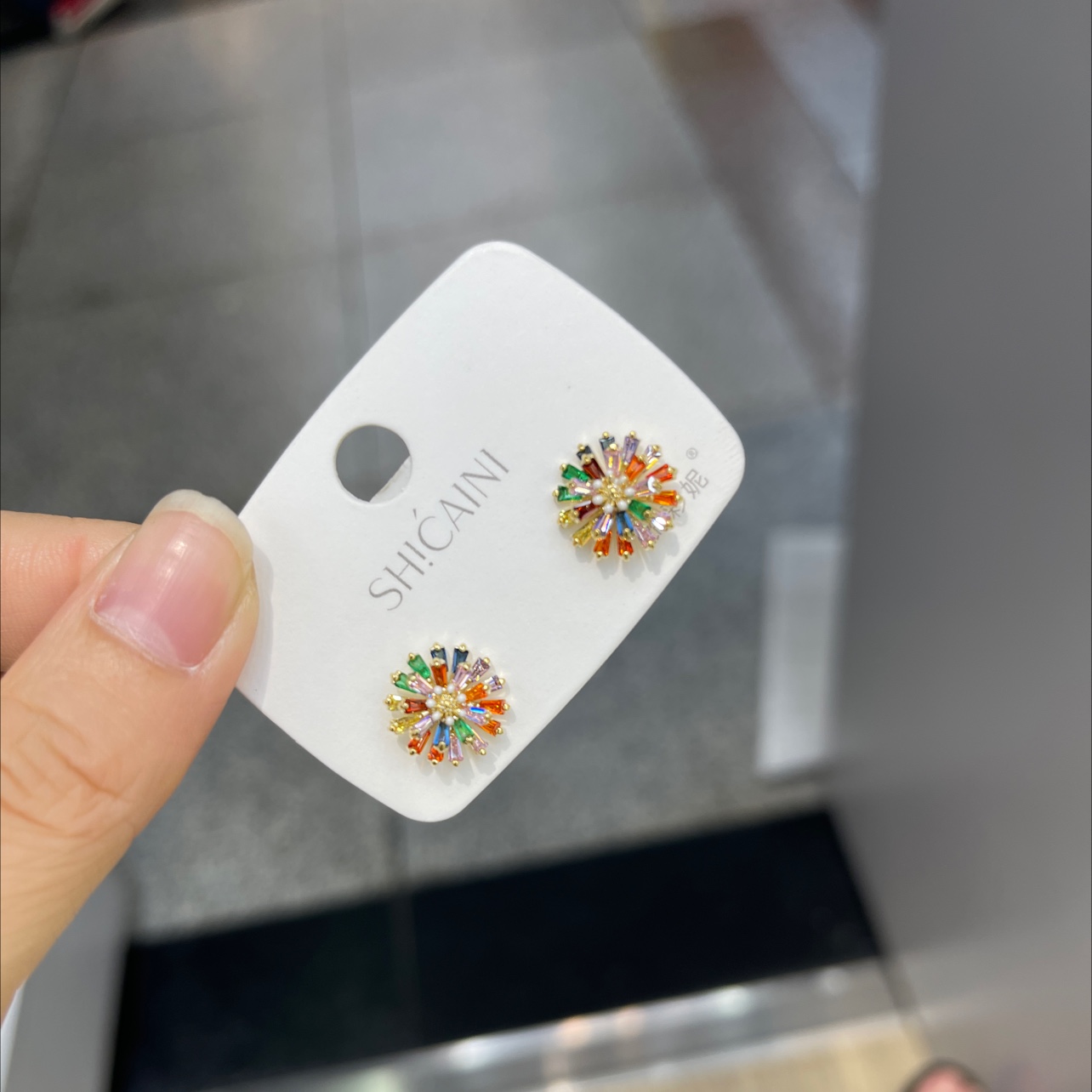 Colorful sunflower earrings