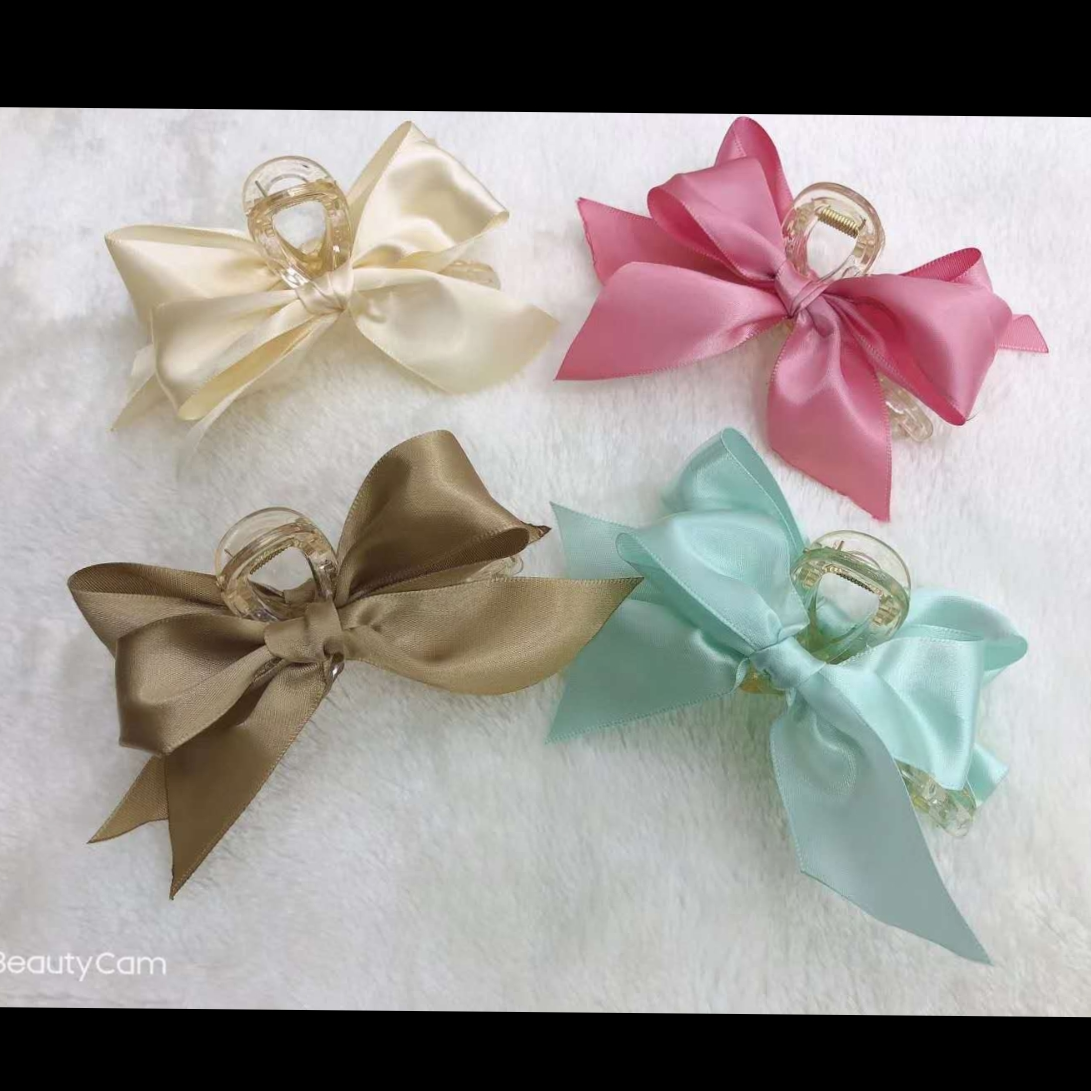 Double bow tie resin 11CM large grab clip