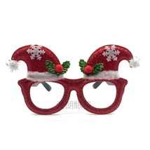 圣诞帽子  圣诞装饰眼镜  圣诞节派对装扮道具