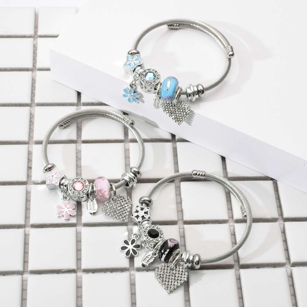 Full of diamonds and small heart-shaped flowers