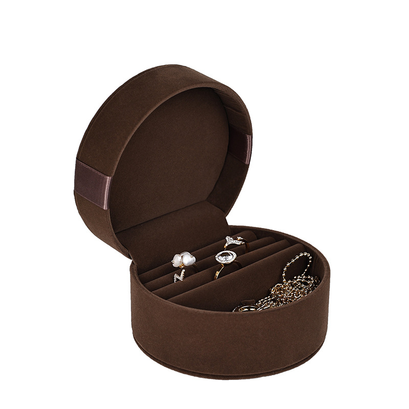 Zhihua Factory offers direct sales of ribbon velvet jewelry boxes, semi-cylindrical storage boxes, and custom wholesale jewelry packaging