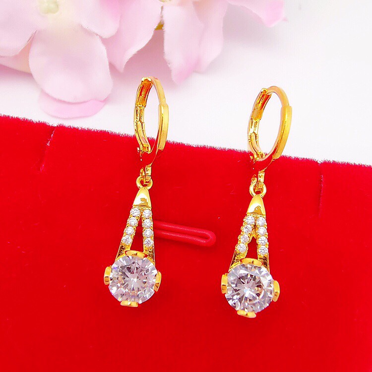 White Eiffel Tower zircon earrings thumbnail