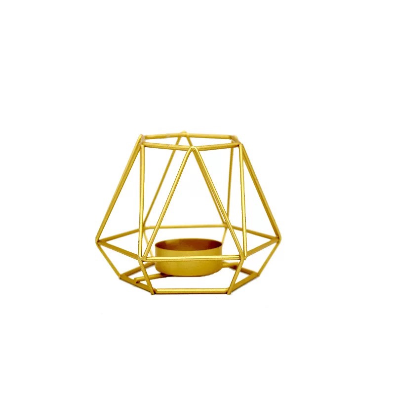 创意多边形  几何铁艺  烛台金属摆件蜡烛台北欧菱形烛台装饰家居摆件 鑫星工艺