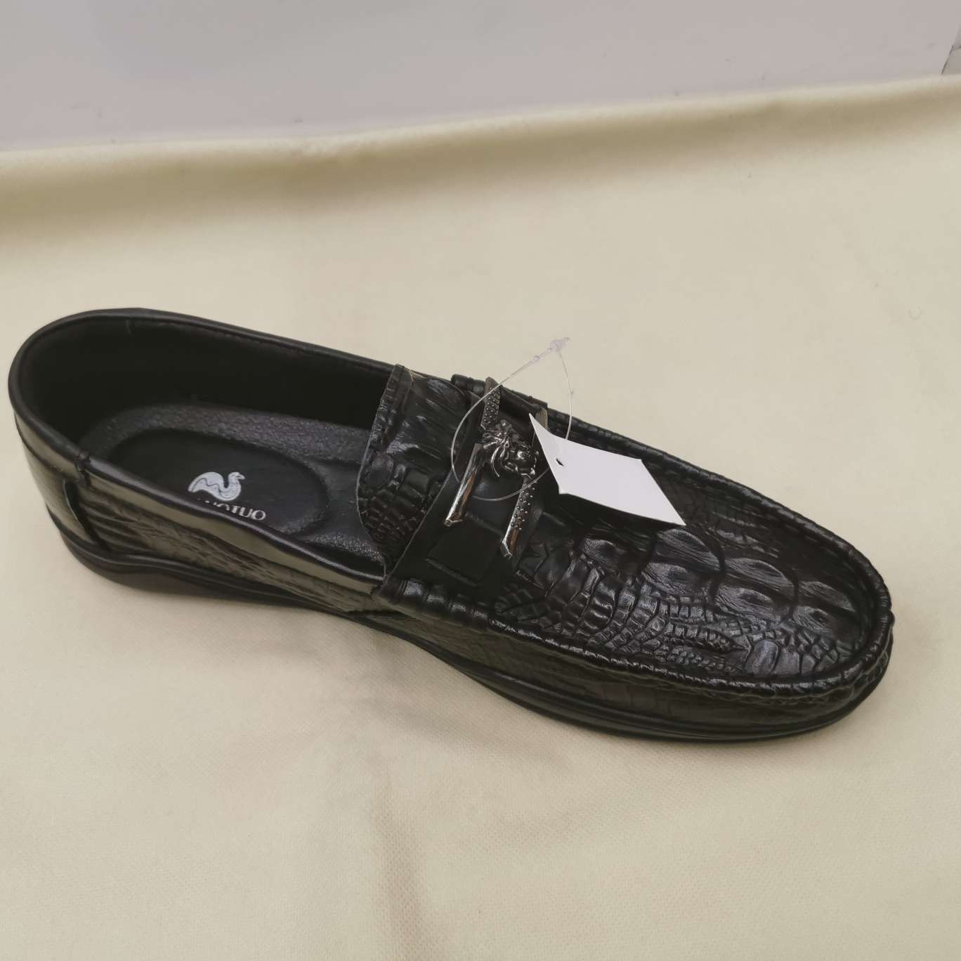 男士真皮鞋库存尾货特价处理真皮鞋牛皮男鞋一脚蹬商务休闲男皮鞋透气软底豆豆鞋详情图9