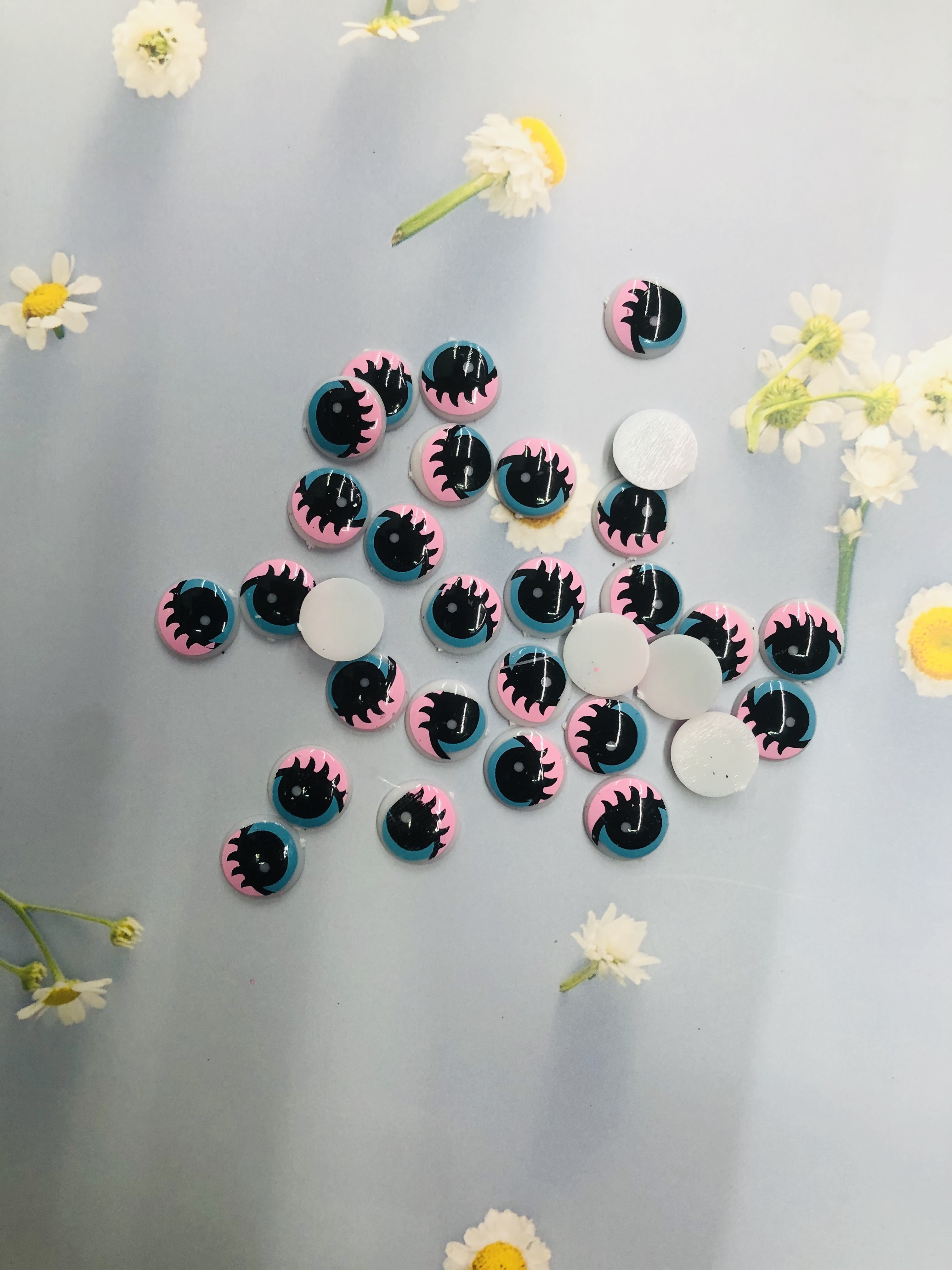 Eye Accessories, 14Mm Flat Bottom Cartoon Colored Eyes, Hairball Accessories Handmade Diy Accessories Item Picture