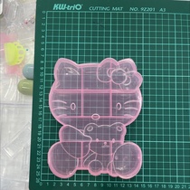 Square storage box Hug bear powder