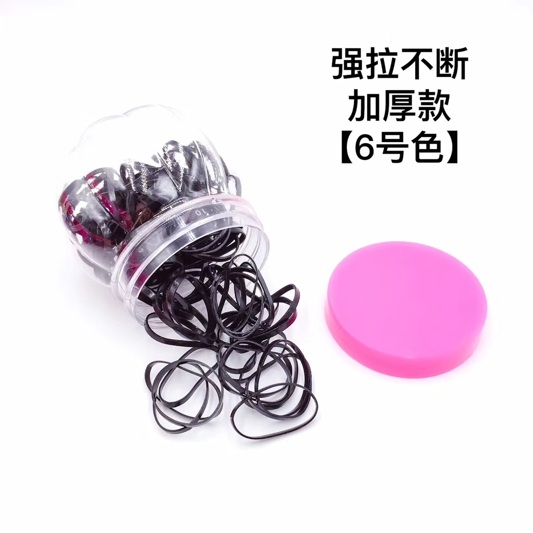 Children's rubber band hair bands can be pulled unbreakable. 12 cans in a large pack Item Picture
