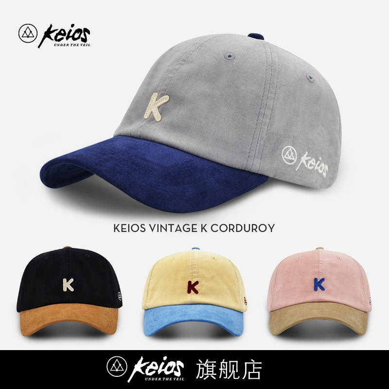 KEIOS 怀旧主题灯芯绒老爹帽 复古vintage老爹帽 多色02细节图