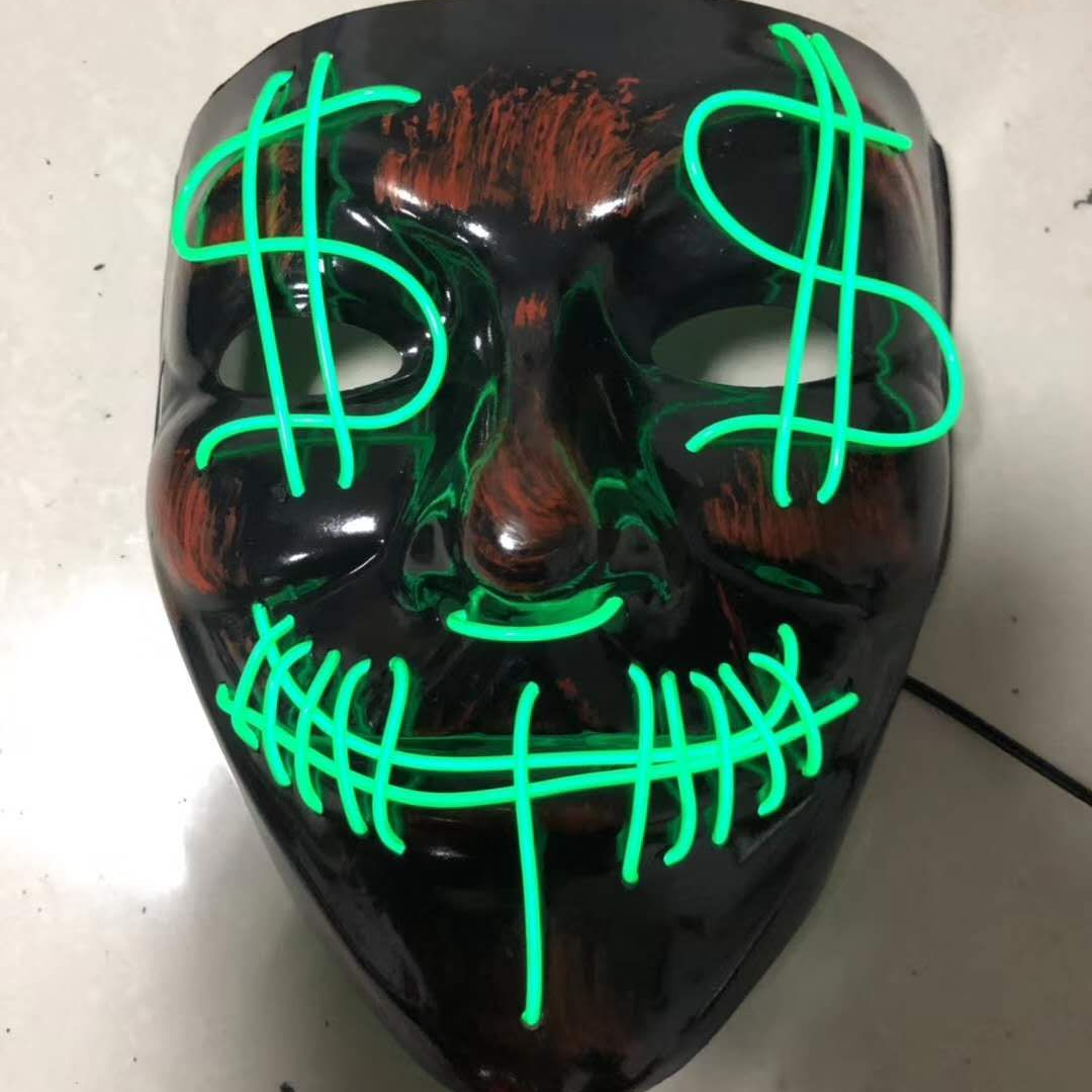 冷光美元V字面具