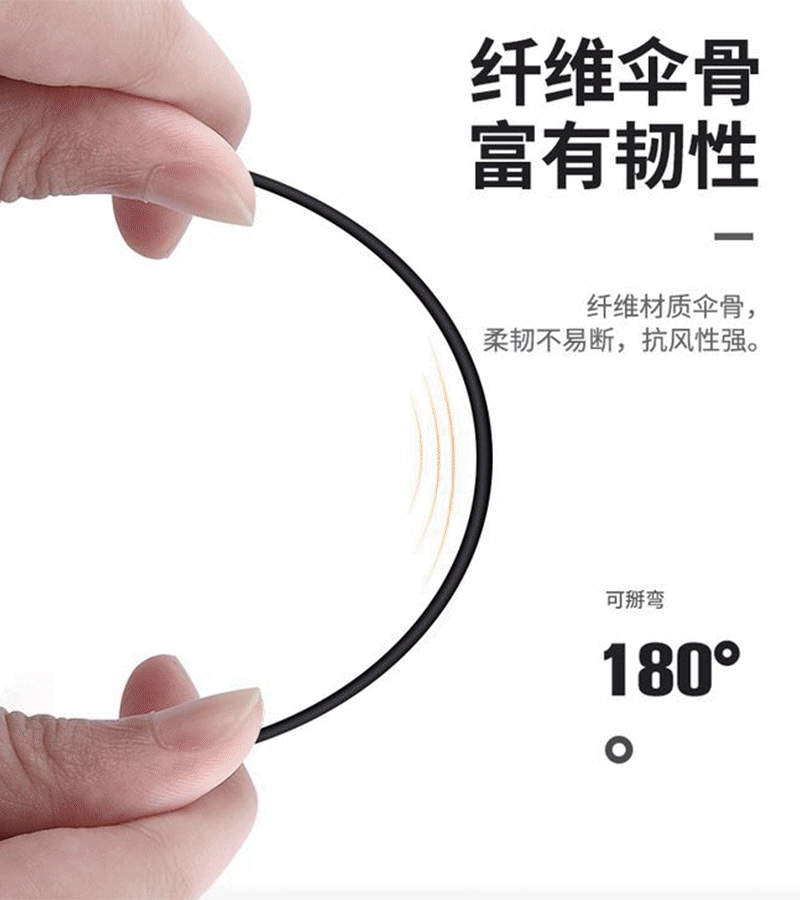 千家旺男士商务黑胶格子大号双人雨伞 10骨三折挡风遮阳户外太阳伞  有3款6577，6527 ，6575价格差不多详情图19