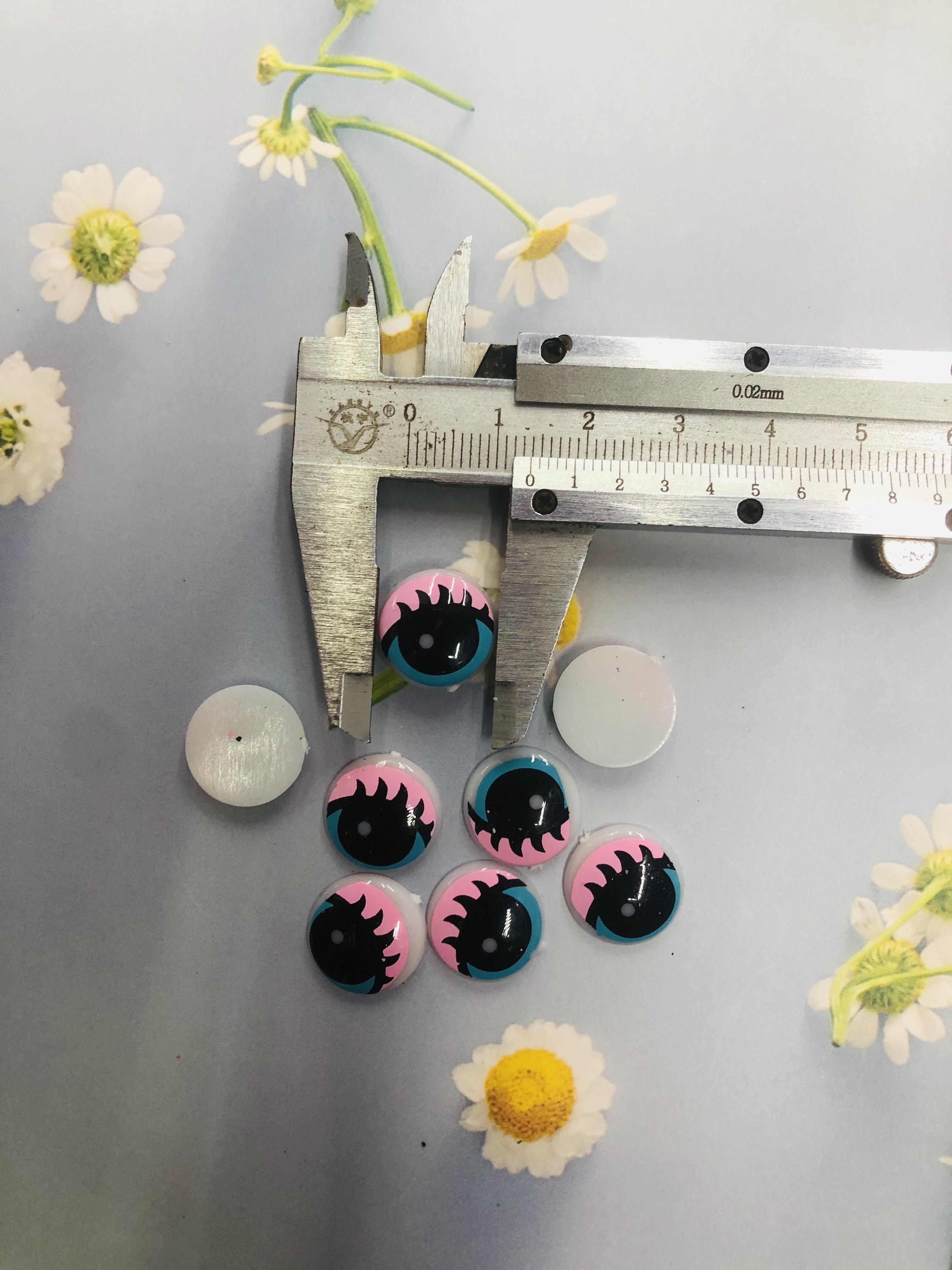 Eye Accessories, 14Mm Flat Bottom Cartoon Colored Eyes, Hairball Accessories Handmade Diy Accessories full figure