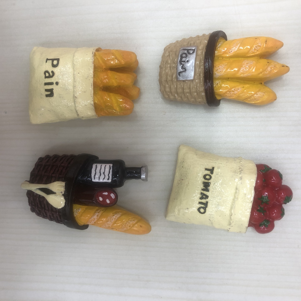 0766 款树脂立体汉堡食物系列手工彩绘树脂冰箱贴旅游纪念品磁铁工艺品
